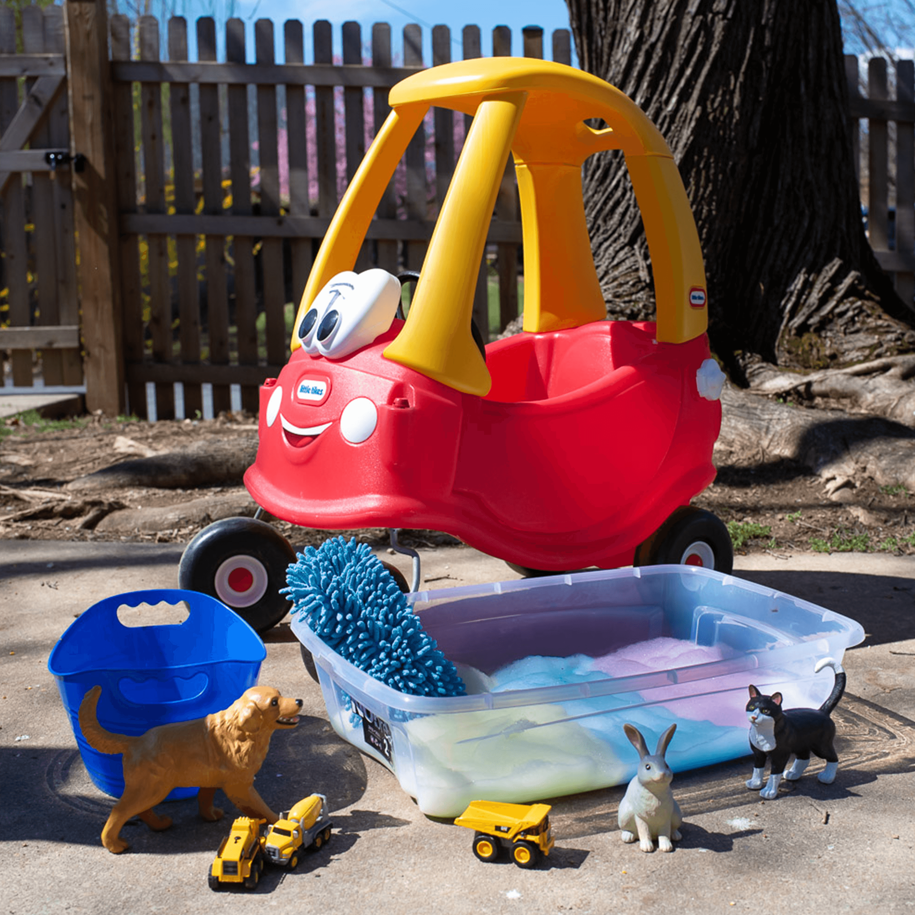 Ten Little Toddler Kids DIY Activities Bubble Foam Car Wash