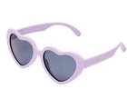 Side view of Ten Little Roshambo Heart Sunglasses - Lilac. Available at www.tenlittle.com