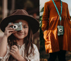 Girl using and wearing Kidamento Kids Digital Camera - Available at www.tenlittle.com