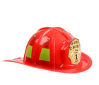 Front and side view of Aeromax Firefighter Helmet - Red - Available at www.tenlittle.com