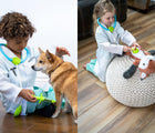 Child playing and wearing Ten Little Kids Doctor Lab Coat Costume Set - Available at www.tenlittle.com