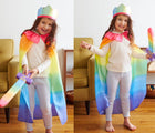 Kid wearing Sarah's Silks Knight Dress up set - Rainbow - Available at www.tenlittle.com