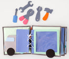 Educating Amy Mechanic Quiet Book. Available from www.tenlittle.com.