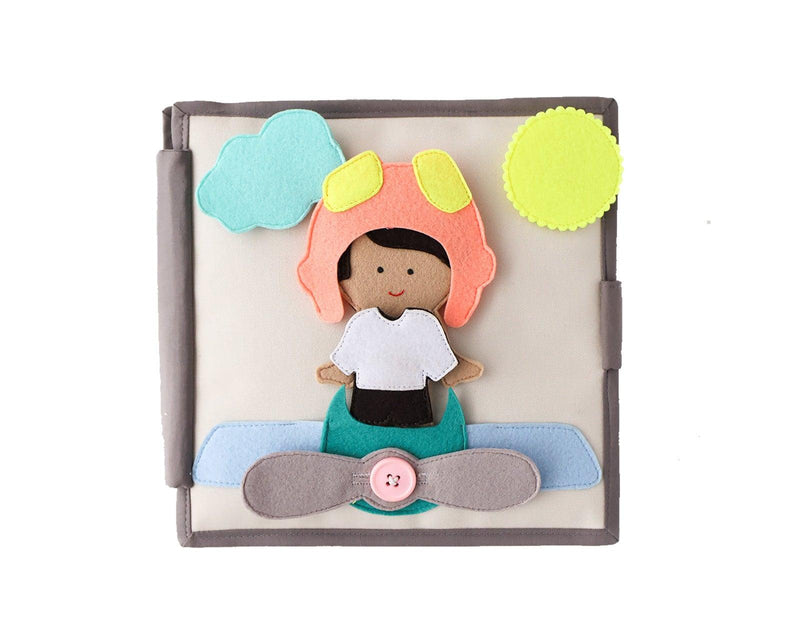 Educating Amy Mechanic Quiet Book. Available from www.tenlittle.com.