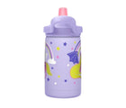 Back view with handle of the CamelBak 12 oz Insulated Stainless Steel Water Bottle in Unicorn design. Available from www.tenlittle.com