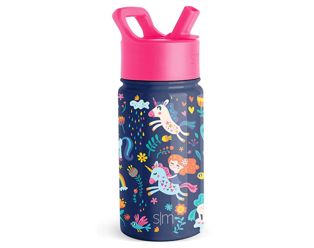Simple Modern Kids Water Bottle with Straw Lid | Insulated Stainless Steel  Reusable Tumbler for Toddlers, Girls | Summit Collection | 14oz, Rainbow