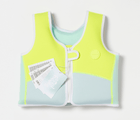 Front of Sunnylife Shark Float Vest with tags. Available from www.tenlittle.com