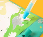 Close up of Floss & Rock Magic Water Reusable Color-in Pad - Spot the Cheetah. Available from www.tenlittle.com