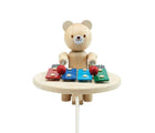 Front view Plan Toys Pull Along Musical Bear - Available at www.tenlittle.com