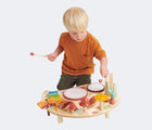 Boy playing with Tender Leaf Musical Forest Table - Available at www.tenlittle.com