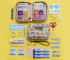 Contents in Keep>Going First Aid Sunny Rainbow GoKit. Available from www.tenlittle.com.
