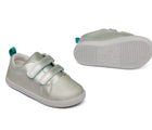 Front and bottom of shoe view of Ten Little Everyday Original - Moondust Silver. Available at www.tenlittle.com
