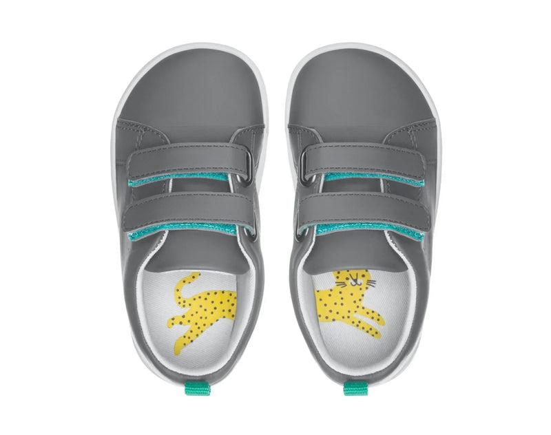 Top view of APMA and Peta-approved Ten Little Everyday Original - Steel Gray. Available at www.tenlittle.com