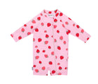 Jan and Jul Long Sleeve UV Sun Suit in Strawberry. Available from www.tenlittle.com