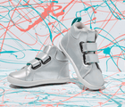 Side view of Ten Little Everyday High Top - Moondust Silver. Available at www.tenlittle.com