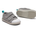 Front and bottom of shoe view of Ten Little First Walkers - Heather Gray. Available at www.tenlittle.com