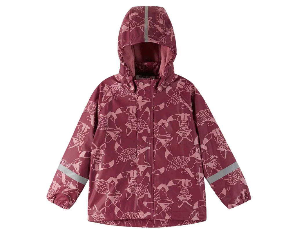 期間限定出品 Reddish brown  rain parka Reima Fleece-Lined Rubber Rain Jacket for Toddler & Kids