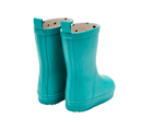 Back view of Ten Little Rain Boots - Teal. Available at www.tenlittle.com