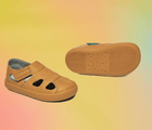 Side and bottom of shoe view of Ten Little Everyday Sandals 2 - Sandy Brown. Available at www.tenlittle.com