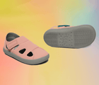 Side and bottom of shoe view of Ten Little Everyday Sandals 2 - Soft Pink. Available at www.tenlittle.com