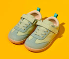 Top and side view of Ten Little Eco Canvas Sneakers - Retro Green. Available at www.tenlittle.com