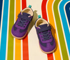 Top view of Ten Little Eco Canvas Sneakers - Retro Purple. Available at www.tenlittle.com