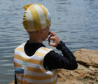Boy wearing Sunnylife Swimming Cap - Fish. Available at www.tenlittle.com