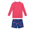 Snapper Rock UPF 50+ Top & Swim Shorts - Sailboats. Available at www.tenlittle.com