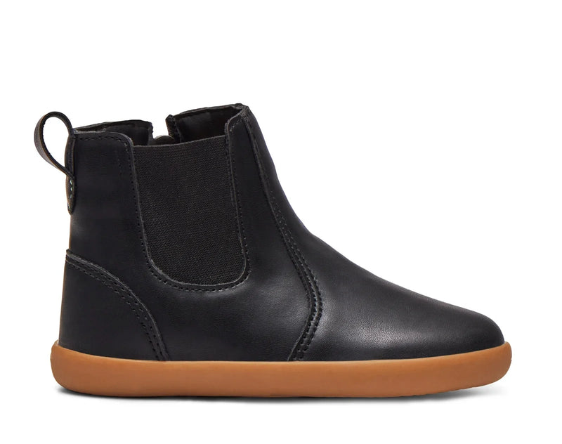 Side view of Ten Little Chelsea Boots - Classic Black. Available at www.tenlittle.com
