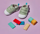 Top and side view of Ten Little First Walkers - Sage Green. Available at www.tenlittle.com