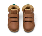 Top view of Ten Little Furry High Top - Chestnut Brown. Available at www.tenlittle.com