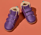 Top view of Ten Little Furry High Top - Power Purple. Available at www.tenlittle.com