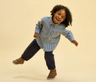 Child wearing Ten Little Everyday High Top - Mocha Brown. Available at www.tenlittle.com