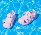 Top and side view of Ten Little Splash Sandals 2 - Lavender Purple. Available at www.tenlittle.com