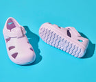 Top and bottom of shoe view of Ten Little Splash Sandals 2 - Lavender Purple. Available at www.tenlittle.com