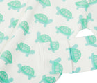 Close up pattern and material of Primary Baby Onesie PJs - 2 Pack - Clover Turtles. Available at www.tenlittle.com