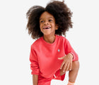 Child wearing Primary Embroidered Sweatshirt - Strawberry. Available at www.tenlittle.com
