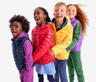 Kids wearing Primary - Lightweight Puffer Jacket - Assorted Colors - Available at www.tenlittle.com