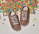 Top view of Ten Little Classic Sneakers Youth - Mocha Brown. Available at www.tenlittle.com
