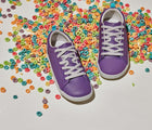 Top view of Ten Little Classic Sneakers Youth - Power Purple. Available at www.tenlittle.com