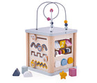 Bigjigs Wooden Activity Cube. Available from www.tenlittle.com.