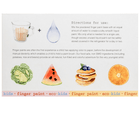 Directions for Eco-Kids Food Safe Finger Paint Mix - Set of 4. Available at www.tenlittle.com