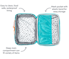 Interior and features of Ten Little Insulated Recycled Lunch Box. Available at www.tenlittle.com