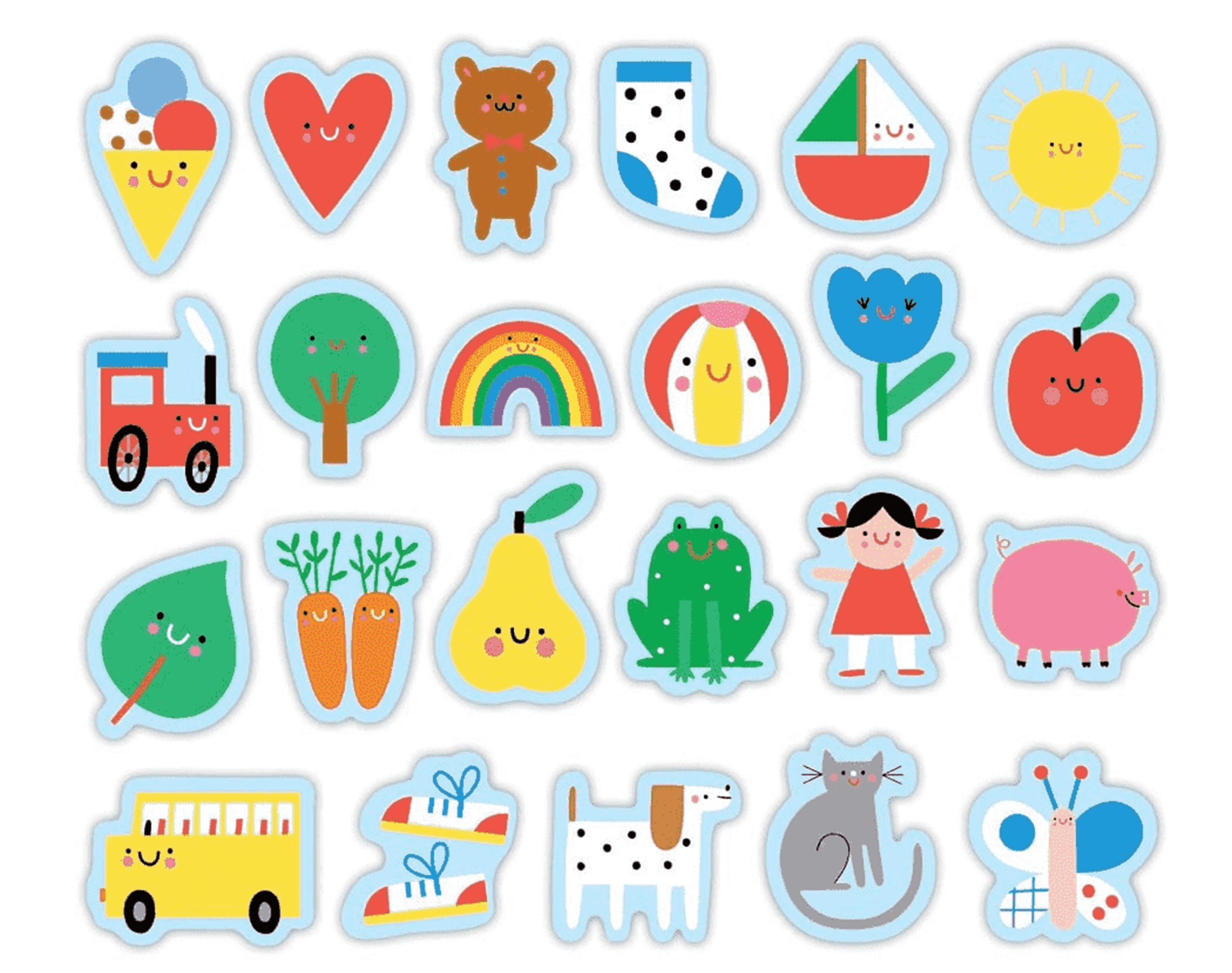 Mudpuppy Baby s First Words Wooden Magnetic Shapes 35 Pieces