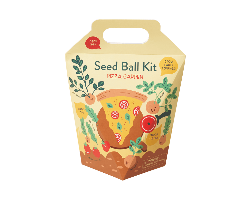 Modern Sprout Seed Ball Kit Pizza Garden Ten Little Kids' Toys