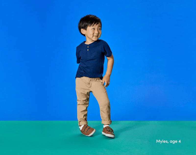 Boy age 4 wearing Ten Little Everyday Original - Mocha Brown. Available at www.tenlittle.com