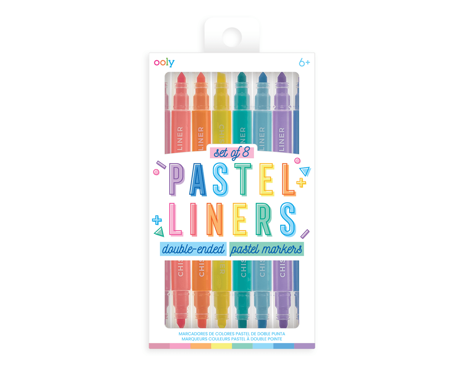 Pastel Oil-Based Markers, 8-Pack, 2.5 mm Line, Large Barrel