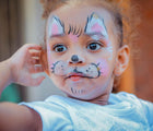 Child wearing Eco-kids Face Paint - Available at www.tenlittle.com