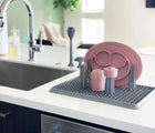 ezpz Drying Rack in gray on counter. Available at tenlittle.com
