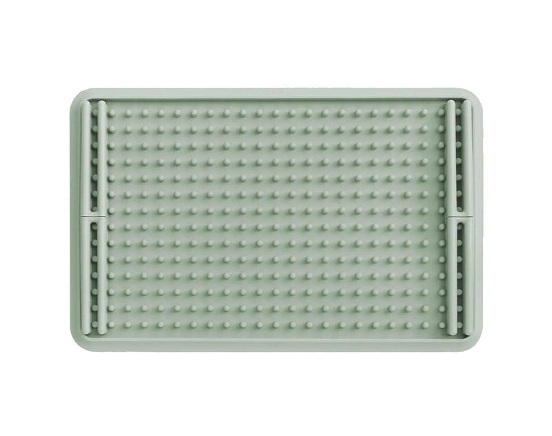 Ezpz Drying Rack in Sage. Available at www.tenlittle.com.